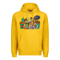 Lemon Basketball coffee cups Premium Hoodie - NancyCooperArtShop