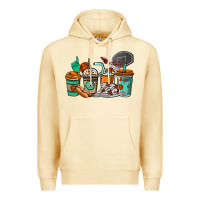 Pina Colada Basketball coffee cups Premium Hoodie - NancyCooperArtShop
