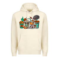 Sandshell Basketball coffee cups Premium Hoodie - NancyCooperArtShop