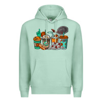 Seafoam Basketball coffee cups Premium Hoodie - NancyCooperArtShop