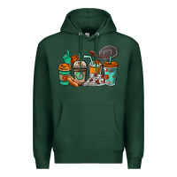 Sports Green Basketball coffee cups Premium Hoodie - NancyCooperArtShop