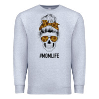 Heather Grey Sunflower Mom Skull Premium Sweatshirt - Bettercallsaul