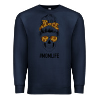 Navy Sunflower Mom Skull Premium Sweatshirt - Bettercallsaul
