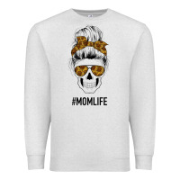 Oatmeal Heather Sunflower Mom Skull Premium Sweatshirt - Bettercallsaul