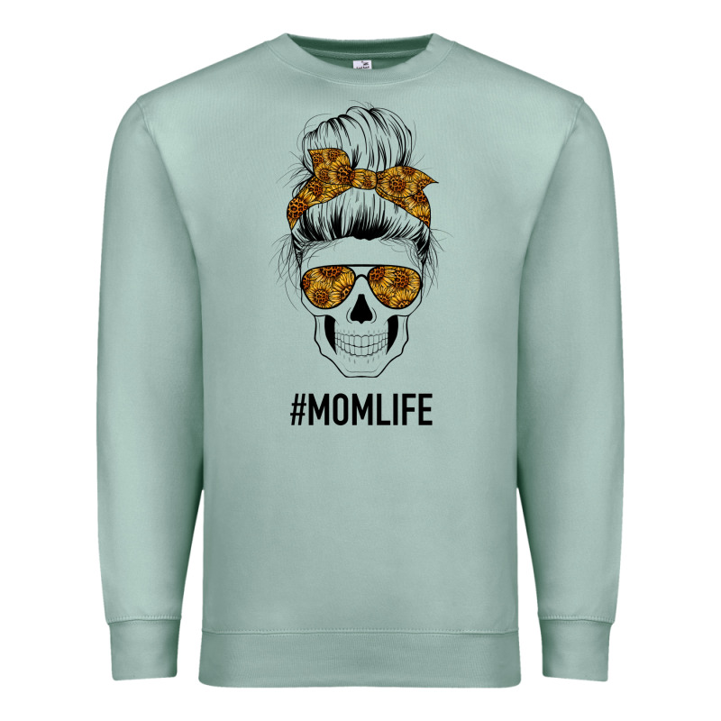 Sunflower Mom Skull Premium Sweatshirt by Bettercallsaul | Teevron