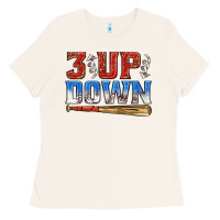 Bone 3 up 3 down baseball Ladies Tee - texasbilliewilder