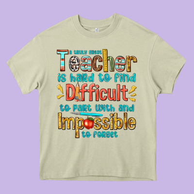A Truly Great Teacher Heavy Core Tee Designed By Texasbilliewilder