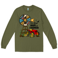 Army Green so god made a farmer Long Sleeve Tee - JahusDesignShop