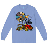 Colony Blue so god made a farmer Long Sleeve Tee - JahusDesignShop