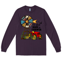 Plum so god made a farmer Long Sleeve Tee - JahusDesignShop