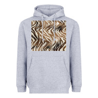 Heather Grey brown zebra Heavyweight Hoodie - BarkalooDesign