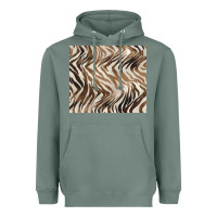 Sage brown zebra Heavyweight Hoodie - BarkalooDesign
