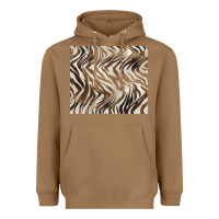 Toasted Coconut brown zebra Heavyweight Hoodie - BarkalooDesign