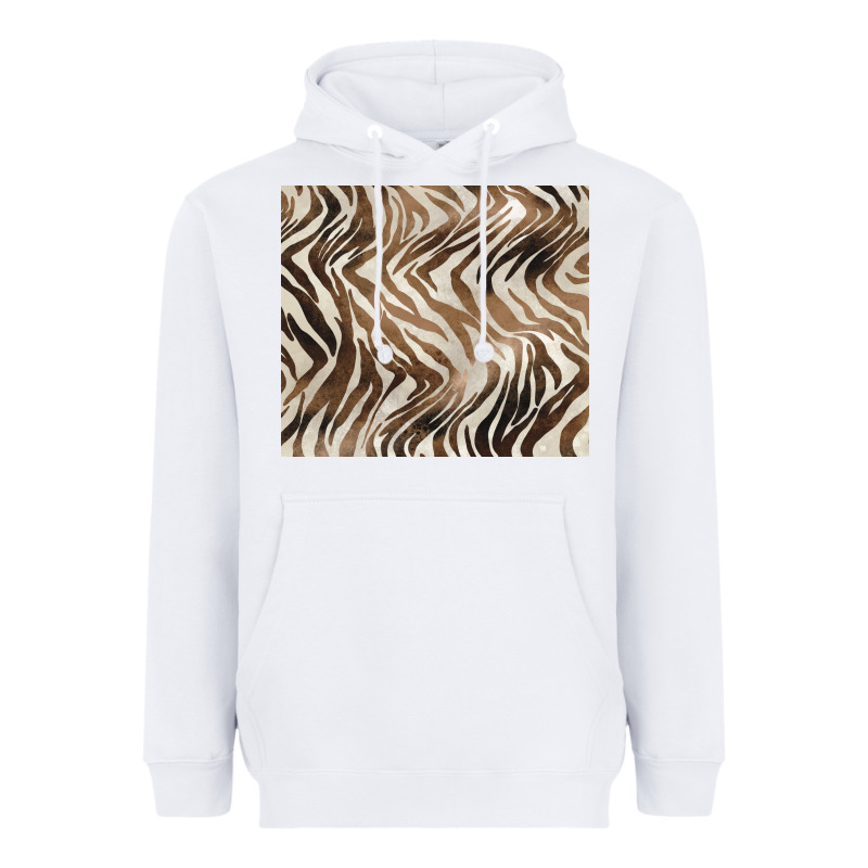 Brown Zebra Heavyweight Hoodie by BarkalooDesign | Teevron