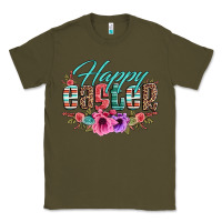 Army Green happy easter western floral serape leopard Classic Tee - Jasminsmagicworld