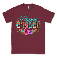 Burgundy happy easter western floral serape leopard Classic Tee - Jasminsmagicworld