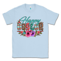 Dusty Blue happy easter western floral serape leopard Classic Tee - Jasminsmagicworld