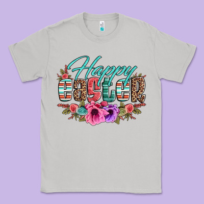 Happy Easter Western Floral Serape Leopard Classic Tee Designed By Jasminsmagicworld
