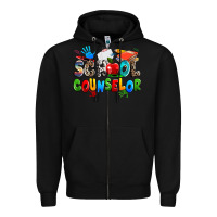 Black school counselor Zipper Hoodie - NancyCooperArtShop