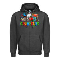 Charcoal Heather school counselor Zipper Hoodie - NancyCooperArtShop