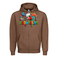 Chestnut school counselor Zipper Hoodie - NancyCooperArtShop
