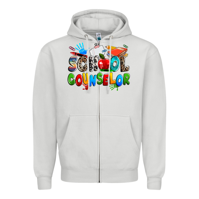 School Counselor Zipper Hoodie by NancyCooperArtShop | Teevron