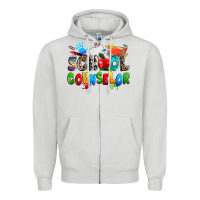 Dove Grey school counselor Zipper Hoodie - NancyCooperArtShop