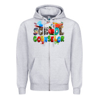 Heather Grey school counselor Zipper Hoodie - NancyCooperArtShop