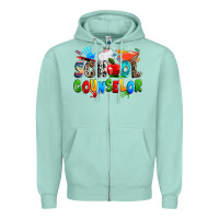 Seafoam school counselor Zipper Hoodie - NancyCooperArtShop