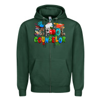 Sports Green school counselor Zipper Hoodie - NancyCooperArtShop