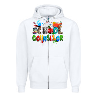 White school counselor Zipper Hoodie - NancyCooperArtShop