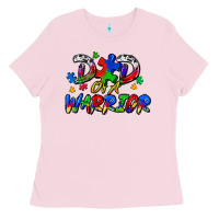 Bubblegum Pink dad of a warrior Ladies Tee - Zillion Design Studio