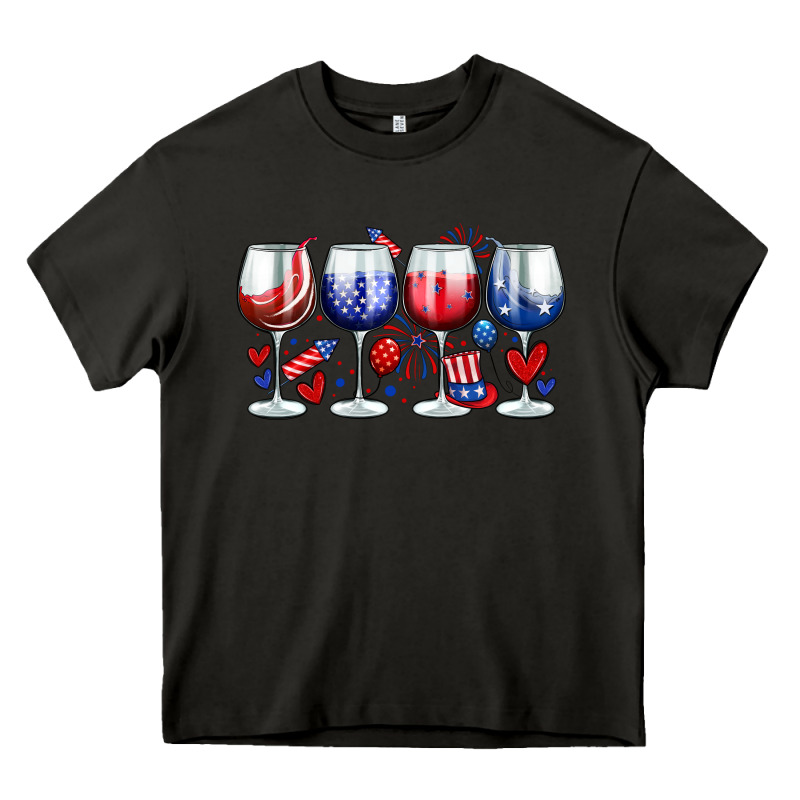 American Wine Glasses Heavy Core Tee by Zillion Design Studio | Teevron