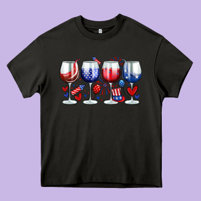 American Wine Glasses Heavy Core Tee Designed By Zillion Design Studio