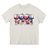 Cream American wine glasses Heavy Core Tee - Zillion Design Studio