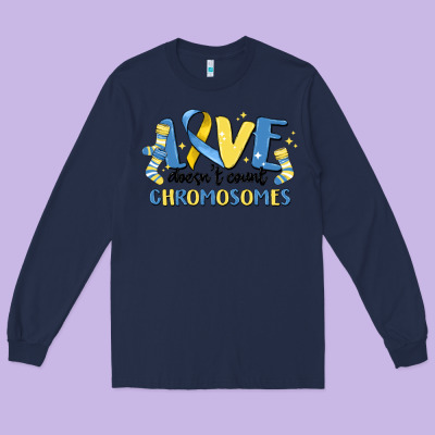 Love Dose Count Chromosomes Long Sleeve Tee Designed By Maliassmallbusiness
