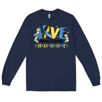 Navy love dose count chromosomes Long Sleeve Tee - MaliasSmallBusiness