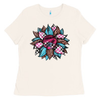 Bone race leopard sunflower Ladies Tee - JahusDesignShop