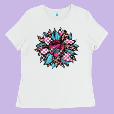 Race Leopard Sunflower Ladies Tee Designed By Jahusdesignshop