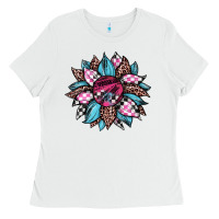 White race leopard sunflower Ladies Tee - JahusDesignShop