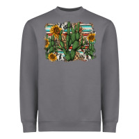 Storm serape sunflowers cactus Heavyweight Sweatshirt - AdoDesignShop