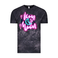 Cloud Black neon moon Vintage Tee - JahusDesignShop