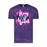 Cloud Purple neon moon Vintage Tee - JahusDesignShop