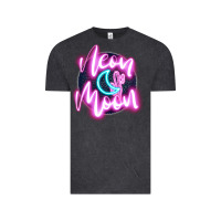 Vintage Black neon moon Vintage Tee - JahusDesignShop
