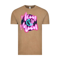 Vintage Coffee neon moon Vintage Tee - JahusDesignShop