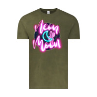 Vintage Olive neon moon Vintage Tee - JahusDesignShop