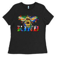 Black bee kind autism Ladies Tee - Zillion Design Studio