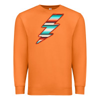 Carrot Teal and Orange Serape Lightning Premium Sweatshirt - Bettercallsaul