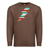 Chestnut Teal and Orange Serape Lightning Premium Sweatshirt - Bettercallsaul