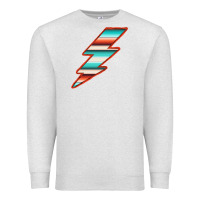 Teal And Orange Serape Lightning Premium Sweatshirt | Teevron